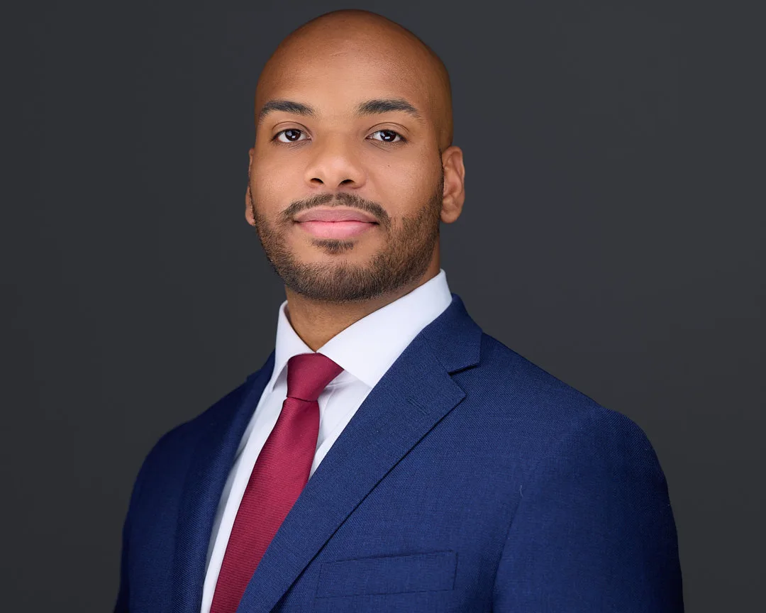 Individual attorney portrait with authoritative presence and professional styling